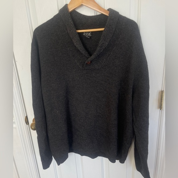 Jos. A. Bank Other - Jos A Bank Sweater X Large Brown  Shawl Collar Lambs Wool Wood Button